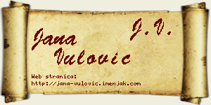 Jana Vulović vizit kartica